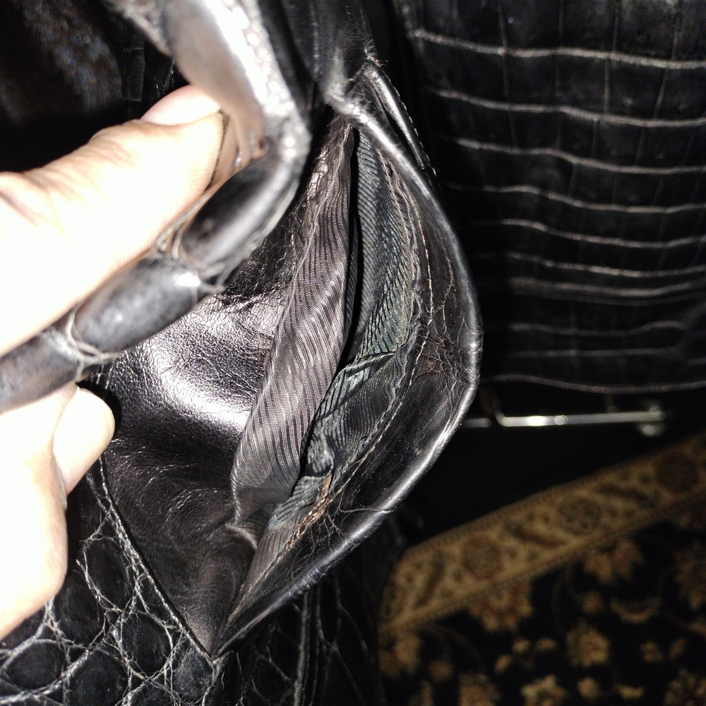 Men's Black 100% Alligator Jacket size MEDIUM - Picture 13 of 15